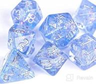 img 1 attached to UDIXI Polyhedral 7-Die D&D Dice Set - Perfect For Dungeons & Dragons, MTG, Pathfinder & Board Games (Green/Silver) review by Agonia Ajdini