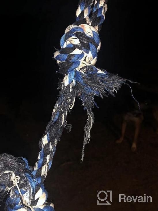 img 1 attached to Unleash Fun And Training With Zutesu Dog Chew Toy 2 Pack: Indestructible Rope Toy For Aggressive Chewers And Teething Puppies review by Lexi Hernandez