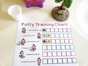 img 1 attached to 🐵 Potty Training Sticker Chart Reward - Monkey Design for Toddler Girls and Boys: Motivating Weekly Progress Gift with 50 Poop Pee Sticker Sheets for Children
