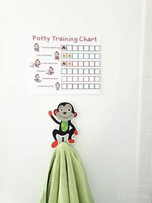 img 2 attached to 🐵 Potty Training Sticker Chart Reward - Monkey Design for Toddler Girls and Boys: Motivating Weekly Progress Gift with 50 Poop Pee Sticker Sheets for Children
