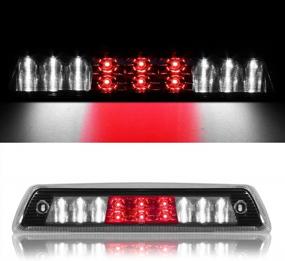 img 3 attached to High Mount 3Rd Stop Light Assemblies, Compatible With 2009-2014 Ford F150 Third Center Cargo Reverse Rear LED Brake Light Bar Taillight Two Rows (Chrome)