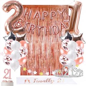 img 3 attached to 🎉 OUGOLD 21st Birthday Decorations: Stunning Rose Gold Party Supplies and Beautiful Gifts for Her Special Day!