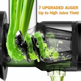 img 1 attached to Slow Juicer,AMZCHEF Slow Masticating Juicer Extractor Professional Machine With Quiet Motor/Reverse Function,Cold Press Juicer With Brush,For High Nutrient Fruit & Vegetable Juice (White)