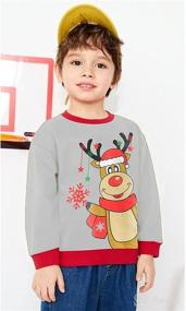 img 3 attached to 🎄 Kids Christmas Sweater Funny Reindeer Santa Pullover Toddler Boys Girls Sweatshirt Xmas Shirt Tops 2-7 Years