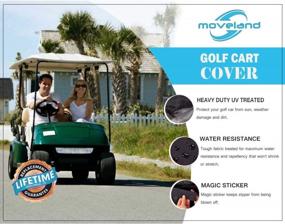 img 3 attached to Outdoor Golf Cart Cover - Dust-Proof And Anti-UV With Extra PVC Coating - Custom Fit For EZ GO, Club Car, Yamaha - Protects 4-6 Passengers