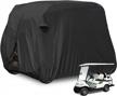 outdoor golf cart cover - dust-proof and anti-uv with extra pvc coating - custom fit for ez go, club car, yamaha - protects 4-6 passengers logo
