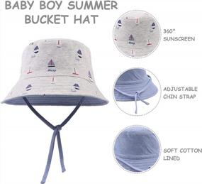 img 3 attached to 0-4 Years Baby Boy Sun Hat Kids Summer Bucket Hats - Protection From The Sun!