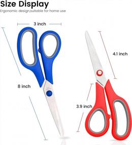 img 3 attached to ✂️ 36 Pack 8-Inch Ultra Sharp Multipurpose Scissors for Office, Home, School & Sewing Supplies