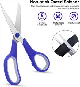 img 1 attached to ✂️ 36 Pack 8-Inch Ultra Sharp Multipurpose Scissors for Office, Home, School & Sewing Supplies