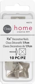 img 3 attached to Upgrade Your Furniture With Dritz Home 3/4-Inch Square Decorative Nails In Nickel - 10 Piece Set