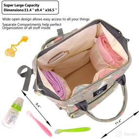 img 2 attached to Pink Unicorn Diaper Bag Backpack: Waterproof Travel Maternity Nappy Bookbag, Large & Stylish for Dad and Mom, Durable and Multi-Functional, Ideal for Boys and Girls