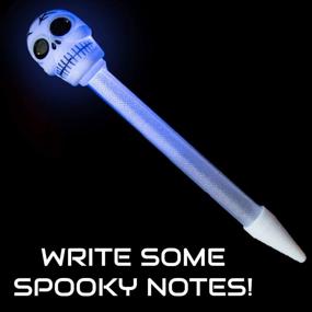 img 2 attached to Glowing Skull Bump & Blink Pen - Halloween-Themed Writing Pen With Flashing Lights For Smooth Writing - Colorful & Stylish - Ideal For Festive Occasions - Comes In A Pack Of 1