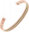copper magnetic therapy bracelet - high-power triple twist for enhanced healing logo
