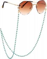 pearlada 18k gold eyeglass chain sunglasses strap holder reading glasses retainer gold beaded chain string cord lanyard… logo