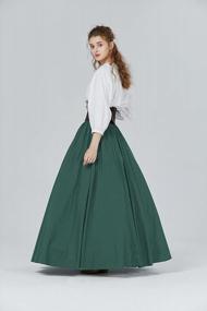 img 2 attached to BEAUTELICATE Victorian Skirt Renaissance Skirt 100% Cotton Long Skirt Medieval Skirt Civil War Skirt