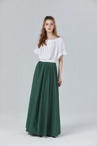 img 1 attached to BEAUTELICATE Victorian Skirt Renaissance Skirt 100% Cotton Long Skirt Medieval Skirt Civil War Skirt