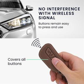 img 3 attached to 🔑 Защитите и придайте стиль вашему VW Golf 8 с нашим темно-коричневым чехлом на ключ от kwmobile