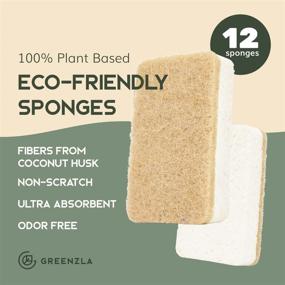 img 3 attached to 12-Pack Greenzla Biodegradable Hemp/Sisal Plant-Based Kitchen Sponges - Eco-Friendly Reusable Dish Cleaning Sponge for Sustainable Living