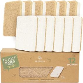 img 4 attached to 12-Pack Greenzla Biodegradable Hemp/Sisal Plant-Based Kitchen Sponges - Eco-Friendly Reusable Dish Cleaning Sponge for Sustainable Living
