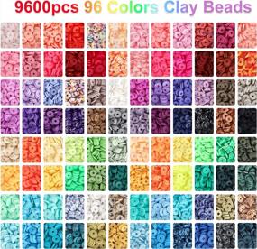 img 2 attached to Create Stunning Bracelets With 9600Pcs Colorful Clay Beads Kit - Perfect For Jewelry Making And Craft Gifts For Girls Aged 8-12