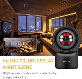 img 2 attached to Veroyi Home Security Camera, 1080P WiFi Surveillance IP Camera With 2 Way Audio, Motion Detection, Full Color Night Vision Compatible With IOS & Android Phones