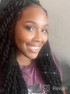 img 1 attached to 20 Inch Marley Twist Crochet Hair Extensions 1B Natural Black 6 Packs Afro Kinky Curly Faux Locs Synthetic Braiding ToyoTress Marley Hair Crochet Braids review by Rebecca Jones