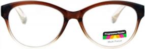 img 4 attached to Многофокусные прогрессивные очки для чтения «кошачий глаз» с 3 фокусами — SA106