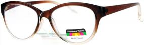 img 3 attached to Multi-Focus Progressive Cat Eye Reading Glasses With 3 Focuses - SA106