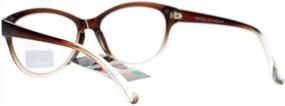 img 2 attached to Multi-Focus Progressive Cat Eye Reading Glasses With 3 Focuses - SA106