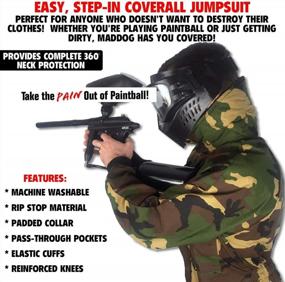 img 3 attached to Maddog Rip Stop Tactical Paintball Coverall Suit For Max Protection
