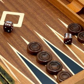 img 2 attached to Premium Wooden Backgammon Set - Classic Board Game For Kids And Adults, With Foldable Design And Strategic Gameplay - Introducing The Woodronic 17