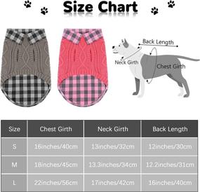 img 3 attached to Cozy and Stylish: Pedgot Pack of 2 Turtleneck Knitted Dog Sweaters for Medium Pets, Small Dogs (Gray, Pink, M)