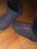 img 1 attached to Odema Glitter Sequin Snow Boots for Toddler Girls with Fur Ankle Booties - Lightweight Winter Snow Boots review by Tim Springer