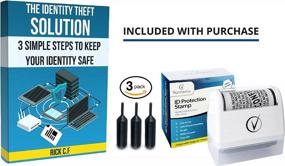 img 1 attached to Identity Theft Protection Roller Stamps Wide Kit, Including 3-Pack Refills - Confidential Roller Stamp, Anti Theft, Privacy & Security Stamp, Designed For ID Blackout Security - Classy White