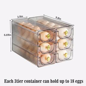 img 2 attached to 2Pack Органайзеры для холодильников с ящиками - Пластиковая полка боковой двери холодильника Выдвижной шкаф для держателя яиц, столешницы и многого другого | МинаСигн