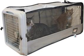 img 4 attached to 🐱 SPORT PET Large Pop Open Kennel: Portable Cat Cage, Waterproof Pet Bed, and Travel Litter Collection Solution