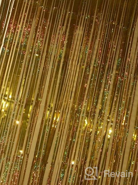 img 1 attached to 🎉 Foil Fringe Curtains Party Decorations - Melsan 3 Pack 3.2 x 8.2 ft Tinsel Curtain Party Photo Backdrop - Ideal for Birthday Party, Baby Shower, or Graduation Decorations in Eye-Catching Pinkish Purple Hue review by Lyon Forrest