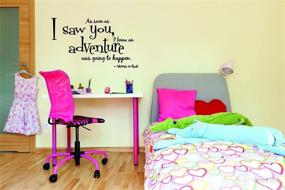 img 1 attached to 🐻 Winnie The Pooh Vinyl Wall Decal by Design With Vinyl: Adventure Awaits - Inspirational Quote Wall Decor Sticker for Kids and Children’s Bedroom, Size 15x20