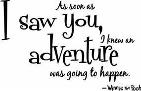 img 4 attached to 🐻 Winnie The Pooh Vinyl Wall Decal by Design With Vinyl: Adventure Awaits - Inspirational Quote Wall Decor Sticker for Kids and Children’s Bedroom, Size 15x20