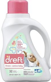 img 4 attached to 🍼 Dreft Stage 2: Active Baby Liquid Detergent - Natural Formula for Baby, Newborn, or Infant (HEC) - 50oz, 32 Loads (Packaging May Vary)