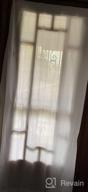 img 1 attached to Linen Look Semi Sheer Curtains 96 Inches Long For Living Room, Melodieux White Bedroom Rod Pocket Voile Drapes, 52X96 Inch (2 Panels) review by Evan Roberts