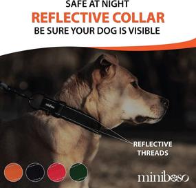 img 2 attached to 🐕 Miniboso Heavy-Duty Red Dog Collar for Large Dogs - Quick Release & Adjustable - Reflective & Durable with Tag Holder