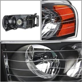 img 2 attached to 🚗 DNA Motoring HL-OH-DR02-SM-AM Smoke Lens Amber Corner Headlights for 02-05 Ram 1500/03-05 Ram 2500 3500, Left & Right