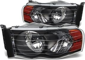 img 3 attached to 🚗 DNA Motoring HL-OH-DR02-SM-AM Smoke Lens Amber Corner Headlights for 02-05 Ram 1500/03-05 Ram 2500 3500, Left & Right