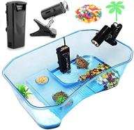 turtle tank aquarium: reptile & terrapin lake with platform plants - perfect reptile habitat! логотип