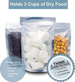 img 3 attached to 🛍️ 150 Count Resealable Mylar Bags - 6x9" - Odor Resistant Ziplock and Heat Sealable Bags - Stand-Up Food Storage Pouches - Waterproof Packaging Barrier for Safe Preservation