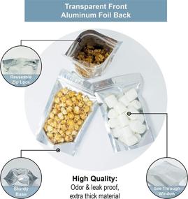 img 1 attached to 🛍️ 150 Count Resealable Mylar Bags - 6x9" - Odor Resistant Ziplock and Heat Sealable Bags - Stand-Up Food Storage Pouches - Waterproof Packaging Barrier for Safe Preservation