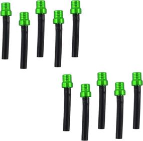 img 2 attached to 🏍️ Enhanced Performance 10 Pack Motorcycle Gas Cap Breather Tube Vent - Fits all Factory CRF, XR, CR Models, Quads, and Off-road Motorcycles (Black-Green)