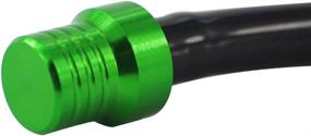 img 1 attached to 🏍️ Enhanced Performance 10 Pack Motorcycle Gas Cap Breather Tube Vent - Fits all Factory CRF, XR, CR Models, Quads, and Off-road Motorcycles (Black-Green)