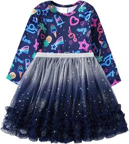 img 4 attached to VIKITA Toddler Winter Sleeve Dresses Girls' Clothing ~ Dresses